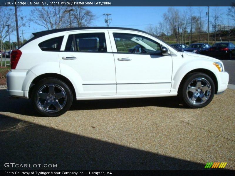 Stone White / Pastel Slate Gray/Blue 2007 Dodge Caliber R/T