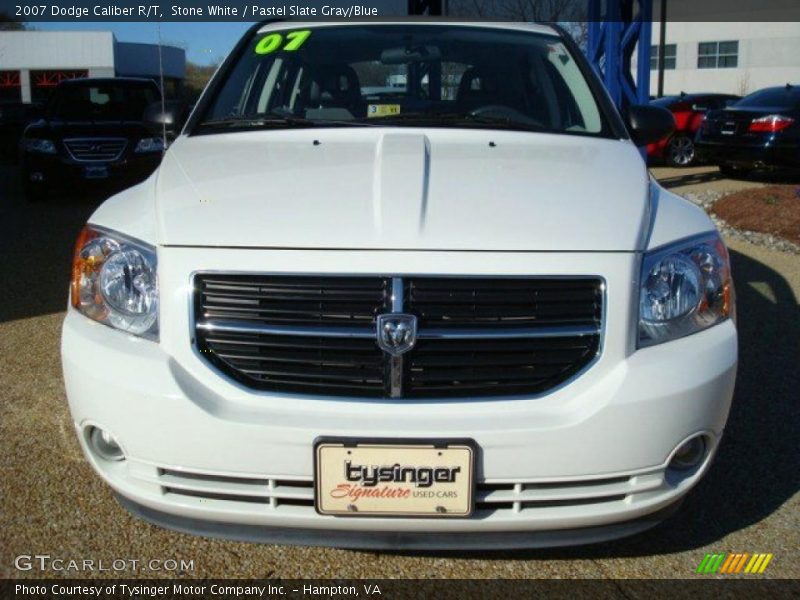 Stone White / Pastel Slate Gray/Blue 2007 Dodge Caliber R/T