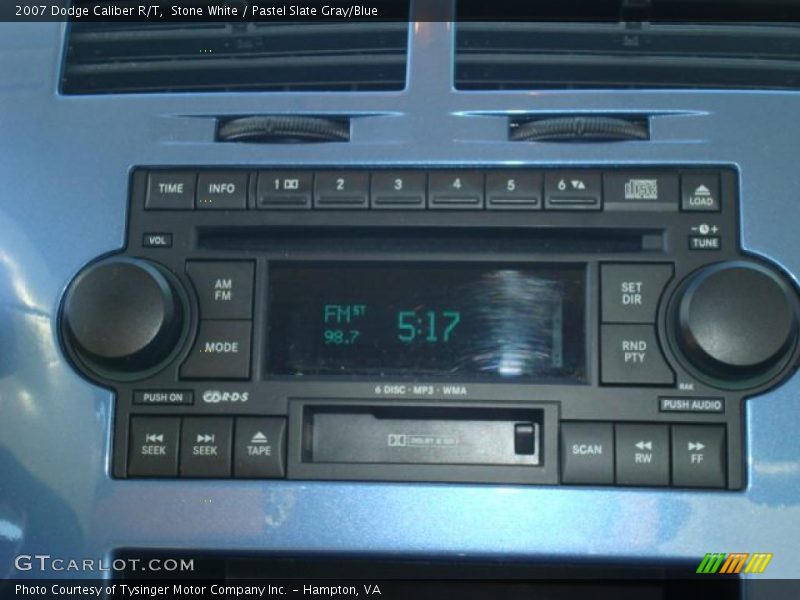 Stone White / Pastel Slate Gray/Blue 2007 Dodge Caliber R/T