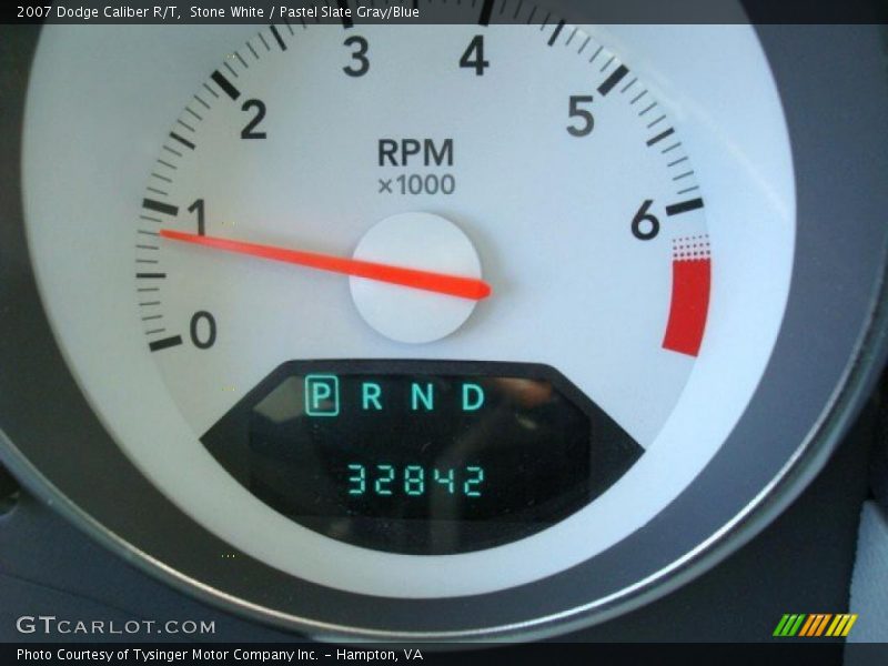Stone White / Pastel Slate Gray/Blue 2007 Dodge Caliber R/T