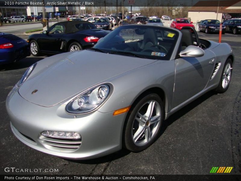 Arctic Silver Metallic / Black 2010 Porsche Boxster