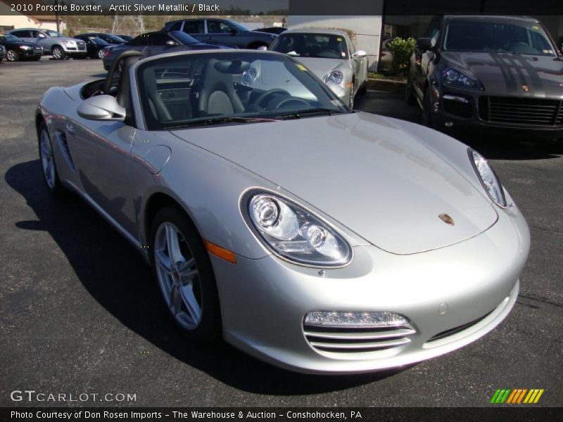 Arctic Silver Metallic / Black 2010 Porsche Boxster