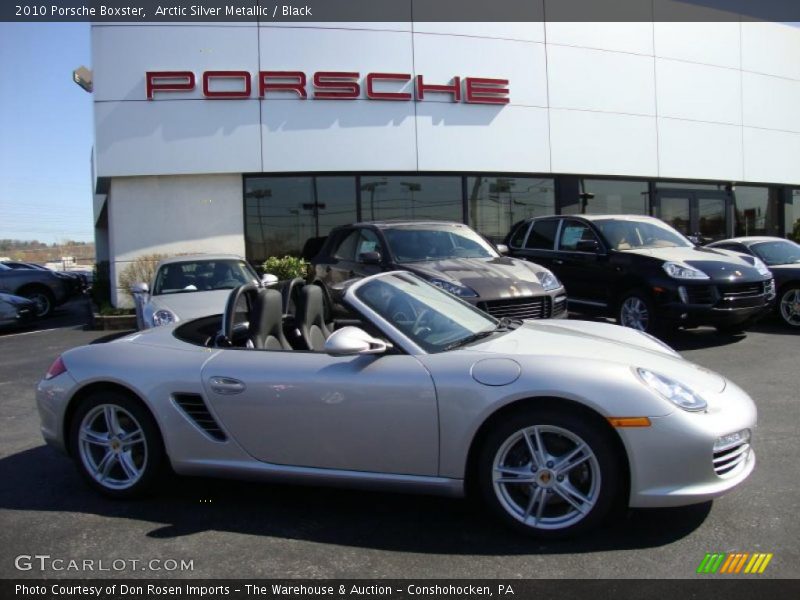Arctic Silver Metallic / Black 2010 Porsche Boxster