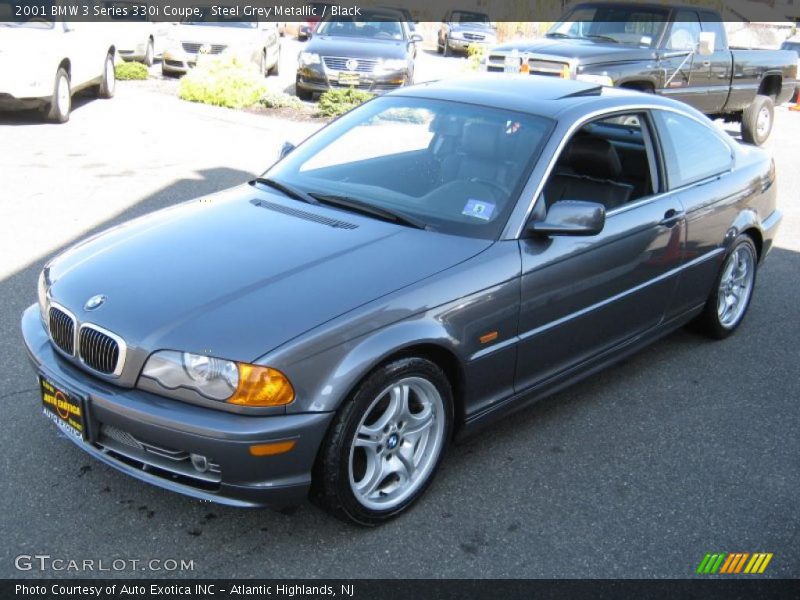 Steel Grey Metallic / Black 2001 BMW 3 Series 330i Coupe