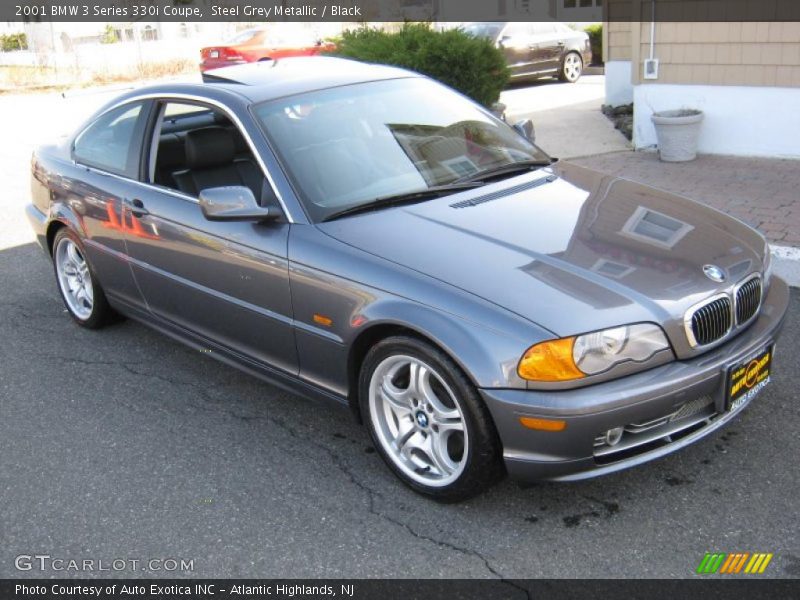 Steel Grey Metallic / Black 2001 BMW 3 Series 330i Coupe