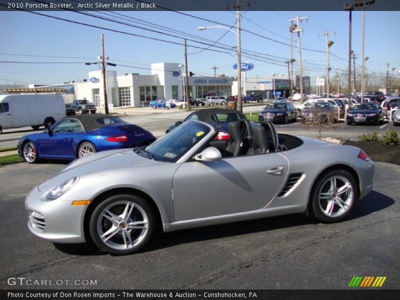 Arctic Silver Metallic / Black 2010 Porsche Boxster