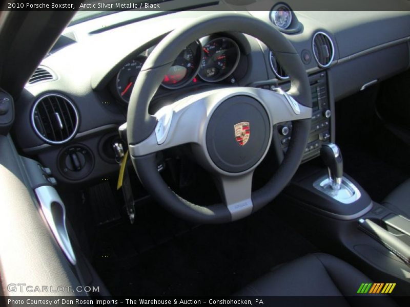 Arctic Silver Metallic / Black 2010 Porsche Boxster