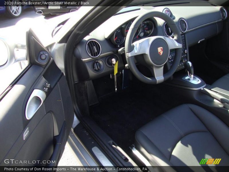 Arctic Silver Metallic / Black 2010 Porsche Boxster