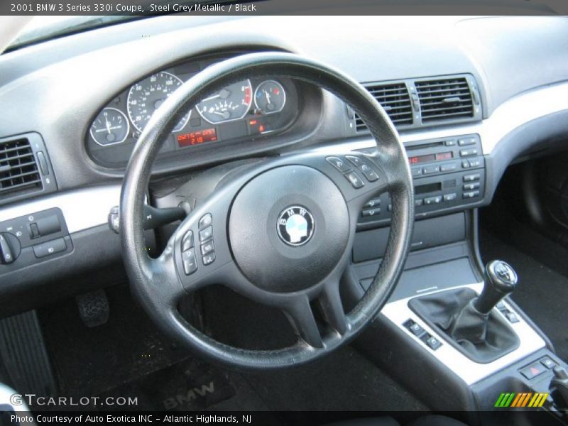 Steel Grey Metallic / Black 2001 BMW 3 Series 330i Coupe