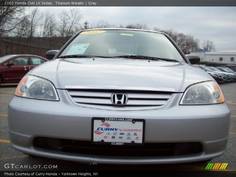 Titanium Metallic / Gray 2002 Honda Civic LX Sedan