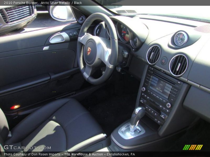 Arctic Silver Metallic / Black 2010 Porsche Boxster