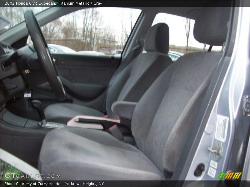 Titanium Metallic / Gray 2002 Honda Civic LX Sedan