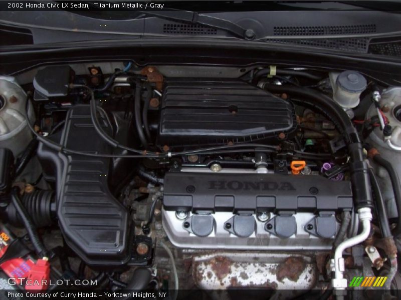Titanium Metallic / Gray 2002 Honda Civic LX Sedan