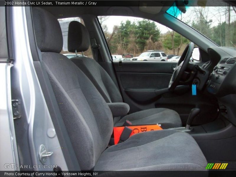 Titanium Metallic / Gray 2002 Honda Civic LX Sedan
