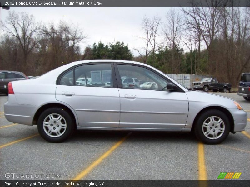 Titanium Metallic / Gray 2002 Honda Civic LX Sedan