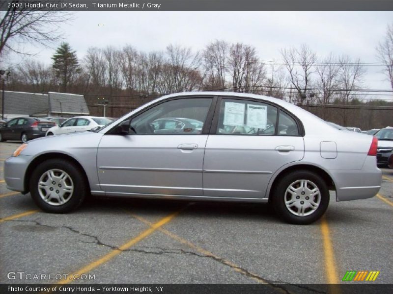 Titanium Metallic / Gray 2002 Honda Civic LX Sedan