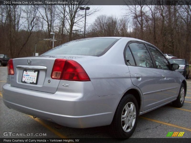 Titanium Metallic / Gray 2002 Honda Civic LX Sedan