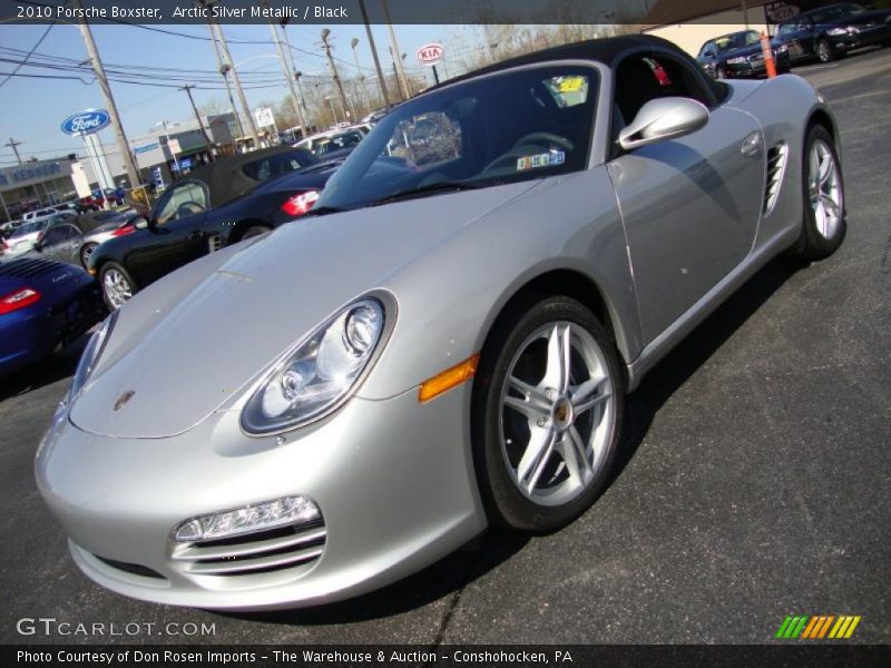 Arctic Silver Metallic / Black 2010 Porsche Boxster