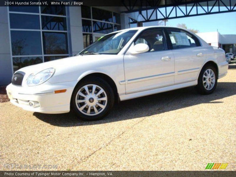 White Pearl / Beige 2004 Hyundai Sonata V6