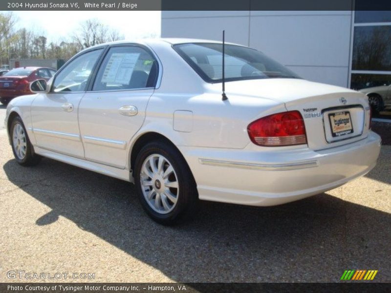 White Pearl / Beige 2004 Hyundai Sonata V6
