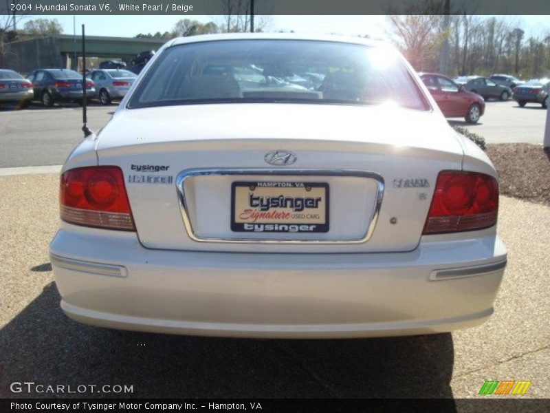 White Pearl / Beige 2004 Hyundai Sonata V6