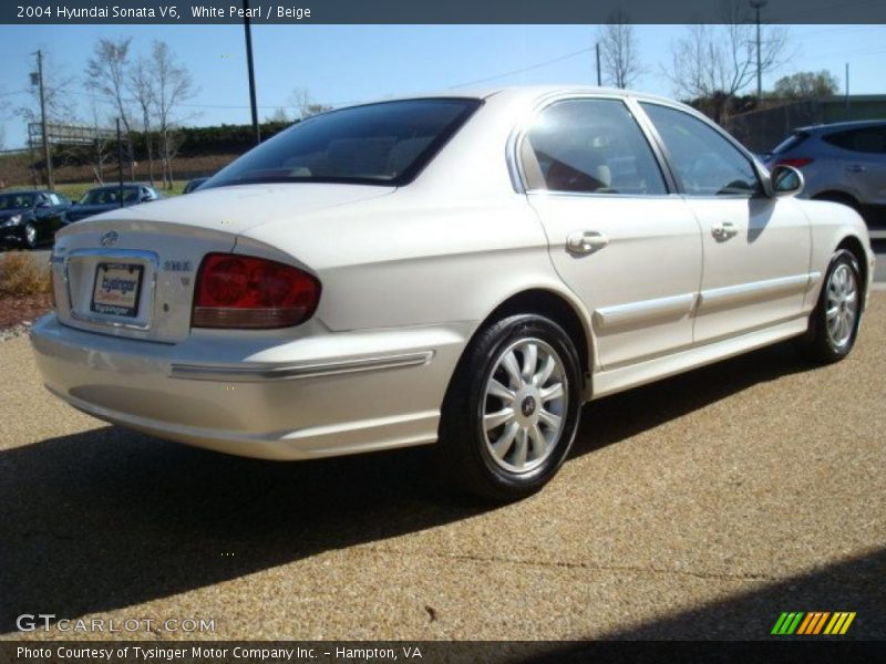 White Pearl / Beige 2004 Hyundai Sonata V6