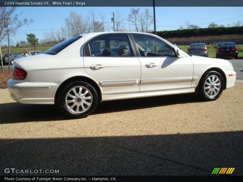 White Pearl / Beige 2004 Hyundai Sonata V6