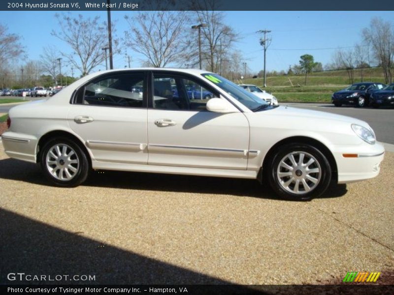 White Pearl / Beige 2004 Hyundai Sonata V6