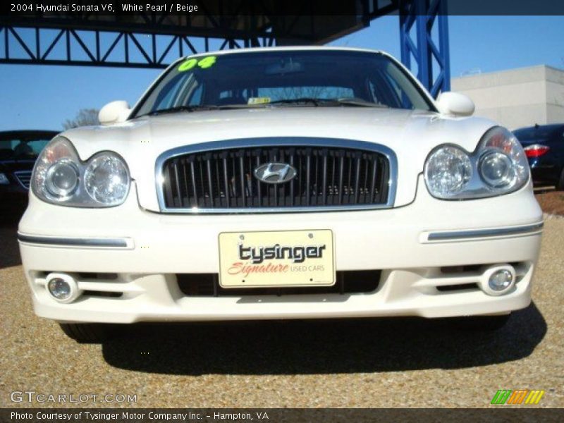 White Pearl / Beige 2004 Hyundai Sonata V6