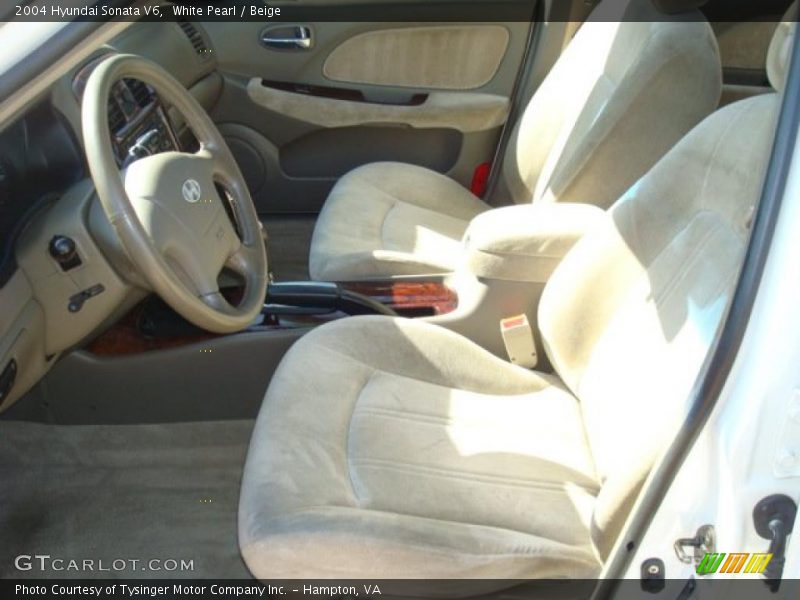 White Pearl / Beige 2004 Hyundai Sonata V6