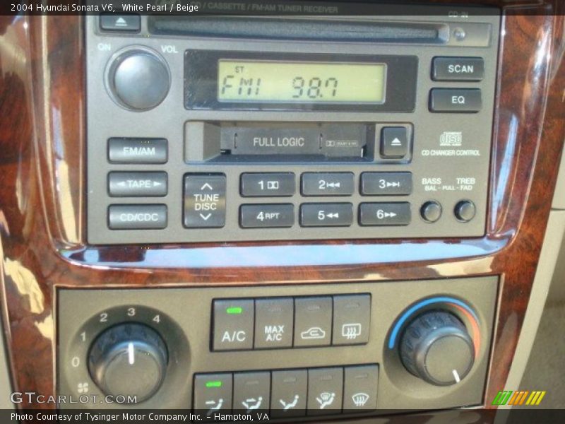 White Pearl / Beige 2004 Hyundai Sonata V6