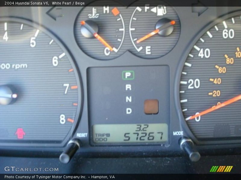 White Pearl / Beige 2004 Hyundai Sonata V6