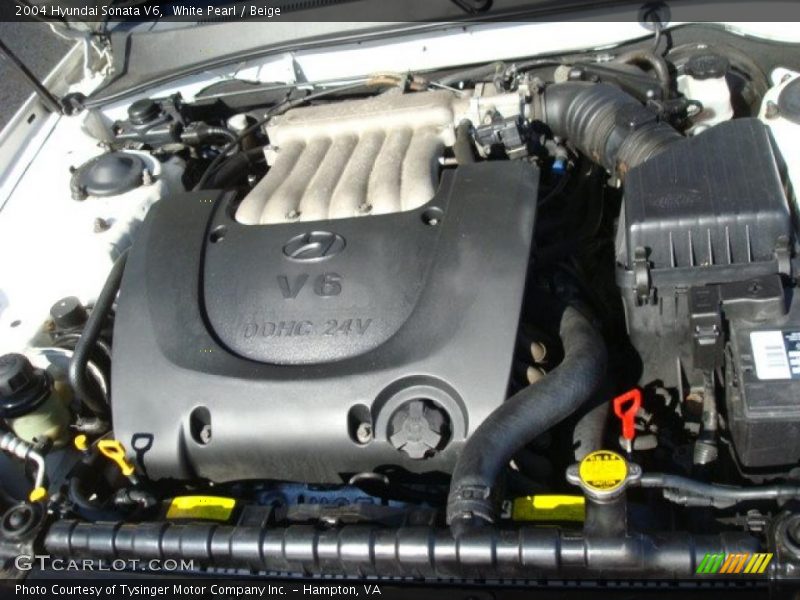 White Pearl / Beige 2004 Hyundai Sonata V6