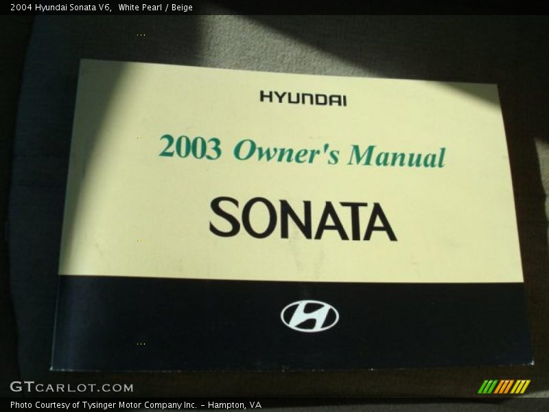White Pearl / Beige 2004 Hyundai Sonata V6