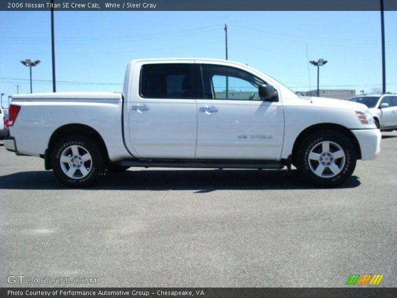 White / Steel Gray 2006 Nissan Titan SE Crew Cab
