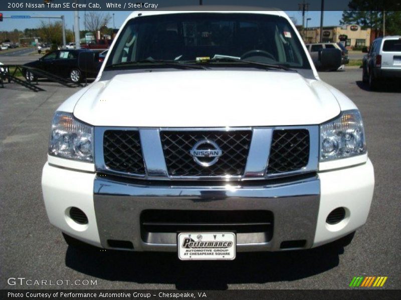 White / Steel Gray 2006 Nissan Titan SE Crew Cab