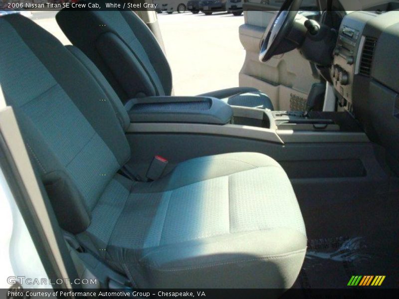 White / Steel Gray 2006 Nissan Titan SE Crew Cab