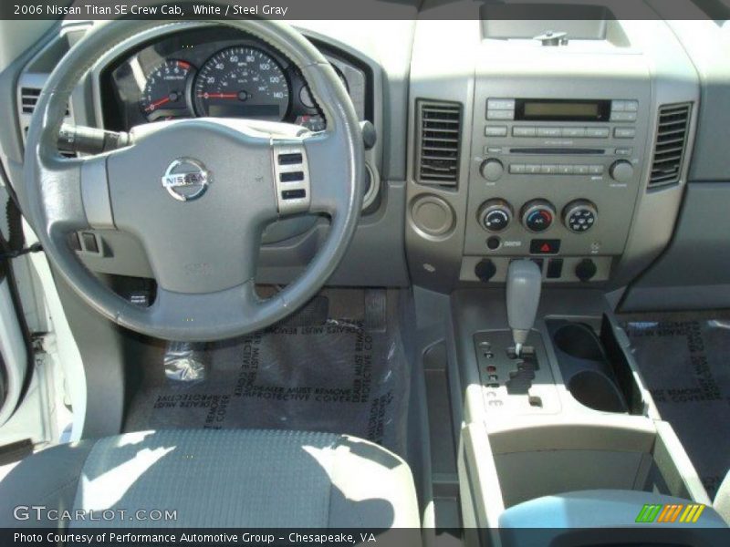 White / Steel Gray 2006 Nissan Titan SE Crew Cab