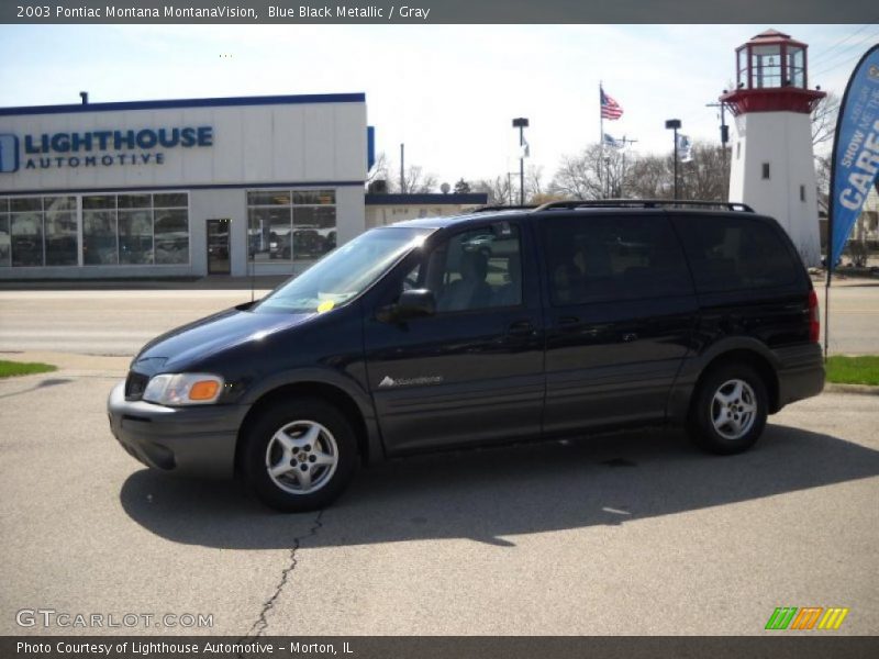 Blue Black Metallic / Gray 2003 Pontiac Montana MontanaVision