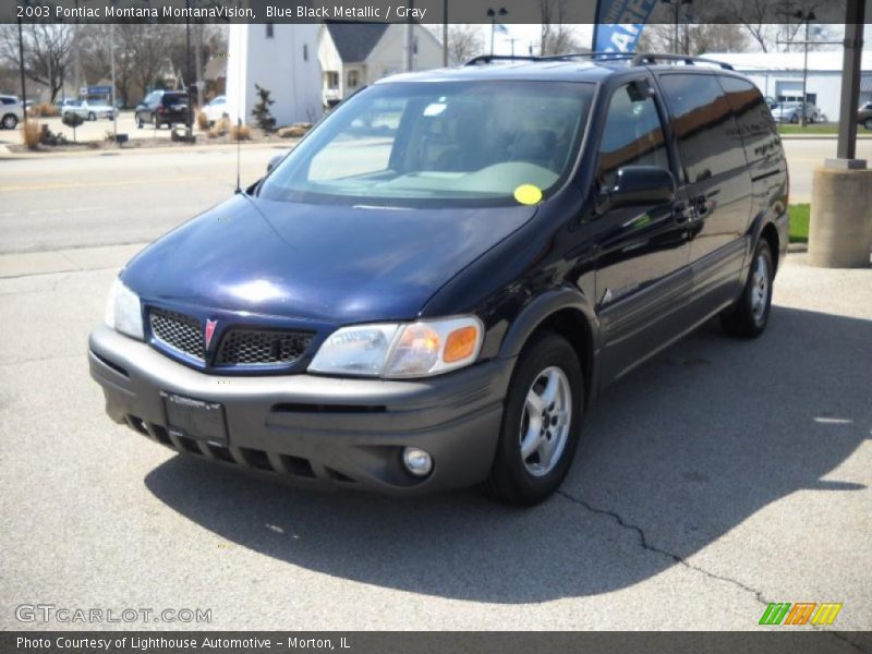 Blue Black Metallic / Gray 2003 Pontiac Montana MontanaVision