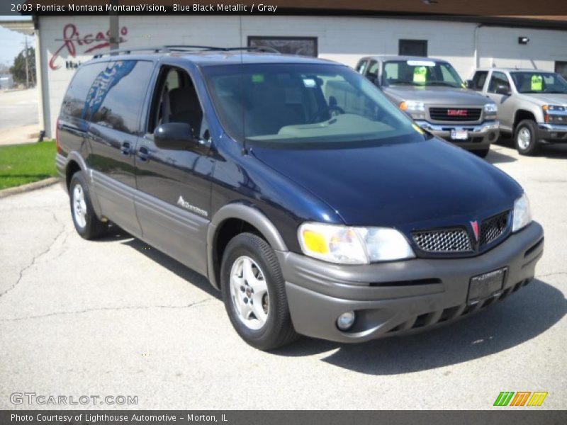 Blue Black Metallic / Gray 2003 Pontiac Montana MontanaVision