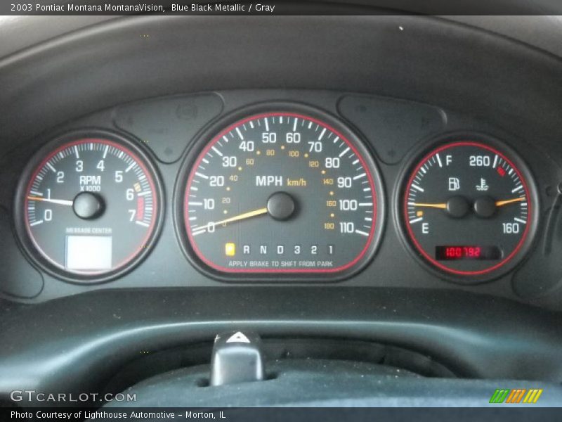 Blue Black Metallic / Gray 2003 Pontiac Montana MontanaVision