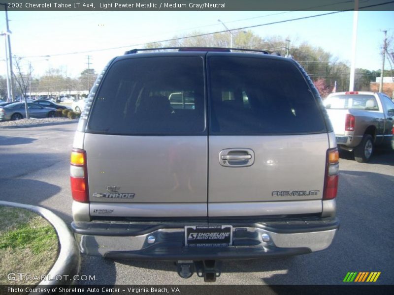 Light Pewter Metallic / Medium Gray/Neutral 2002 Chevrolet Tahoe LT 4x4