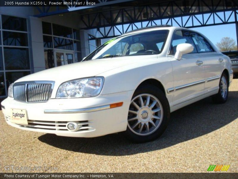 Powder White Pearl / Beige 2005 Hyundai XG350 L