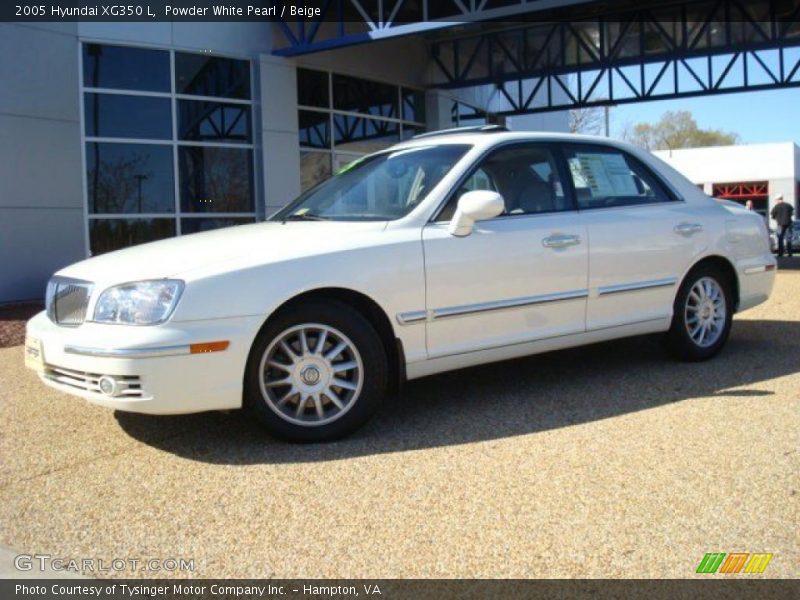 Powder White Pearl / Beige 2005 Hyundai XG350 L