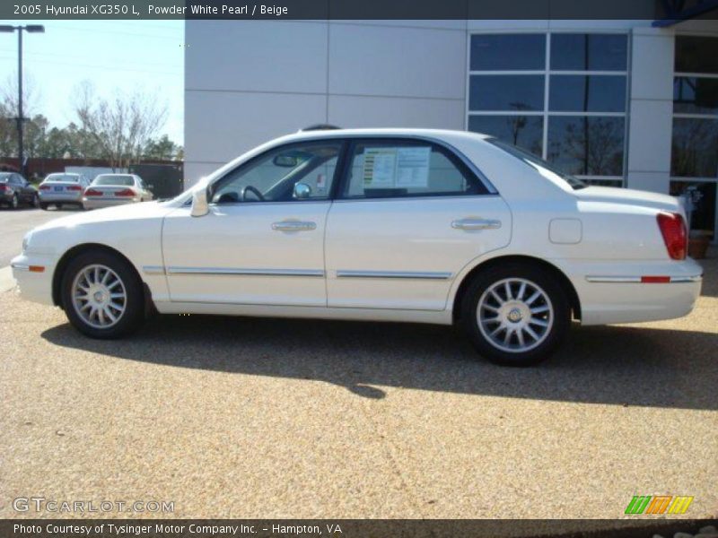 Powder White Pearl / Beige 2005 Hyundai XG350 L