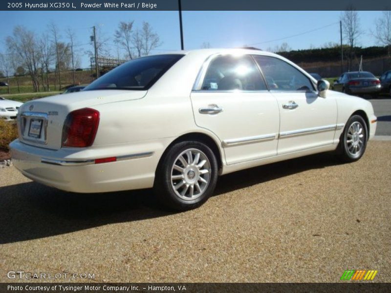 Powder White Pearl / Beige 2005 Hyundai XG350 L