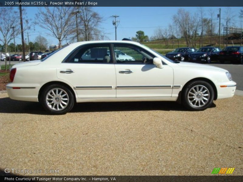 Powder White Pearl / Beige 2005 Hyundai XG350 L
