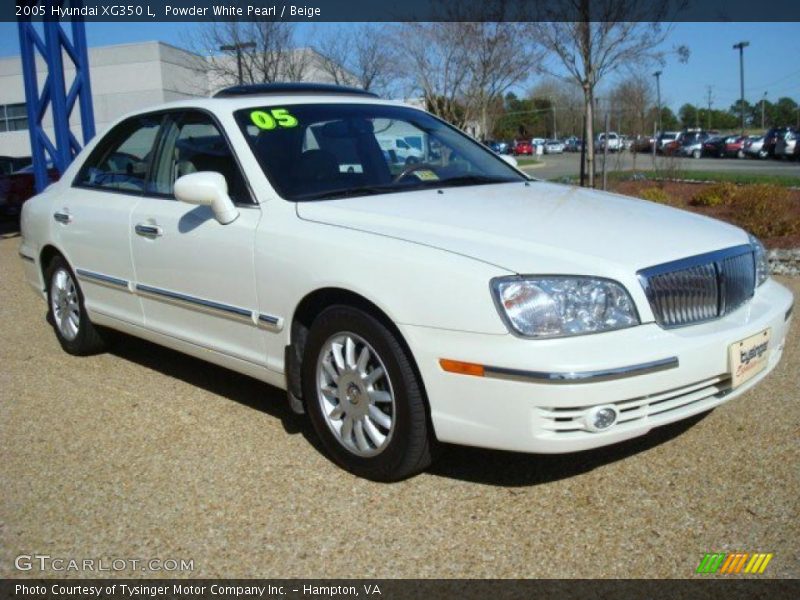 Powder White Pearl / Beige 2005 Hyundai XG350 L