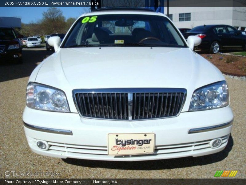 Powder White Pearl / Beige 2005 Hyundai XG350 L
